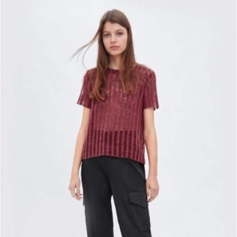 Zara Openwork Shirt | Size L | NWT